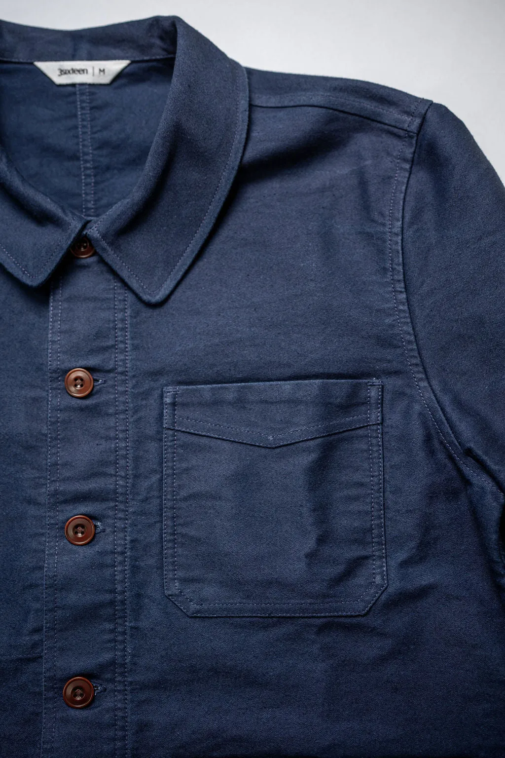 3sixteen French Work Jacket ~ Washed Indigo Moleskin