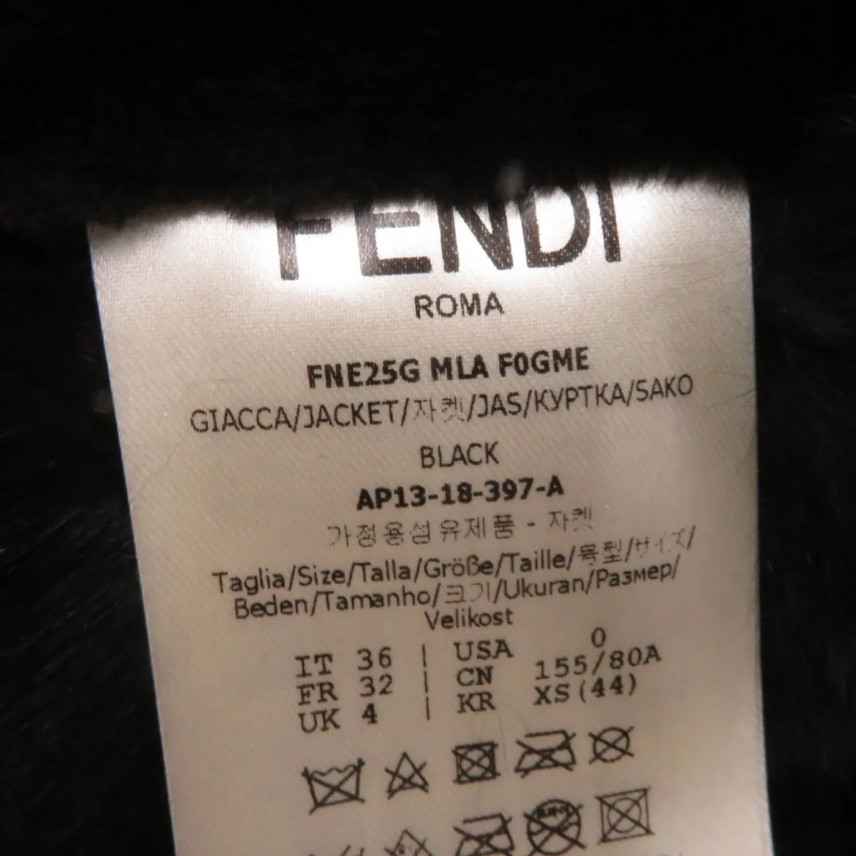 Fendi Chinchilla Mink Zip Jacket Dark Brown
