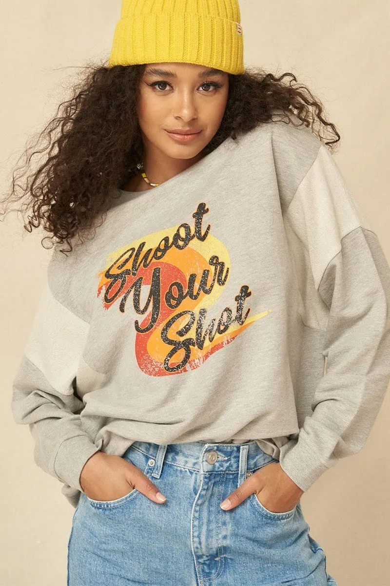 French Terry Knit Graphic Sweatshirt