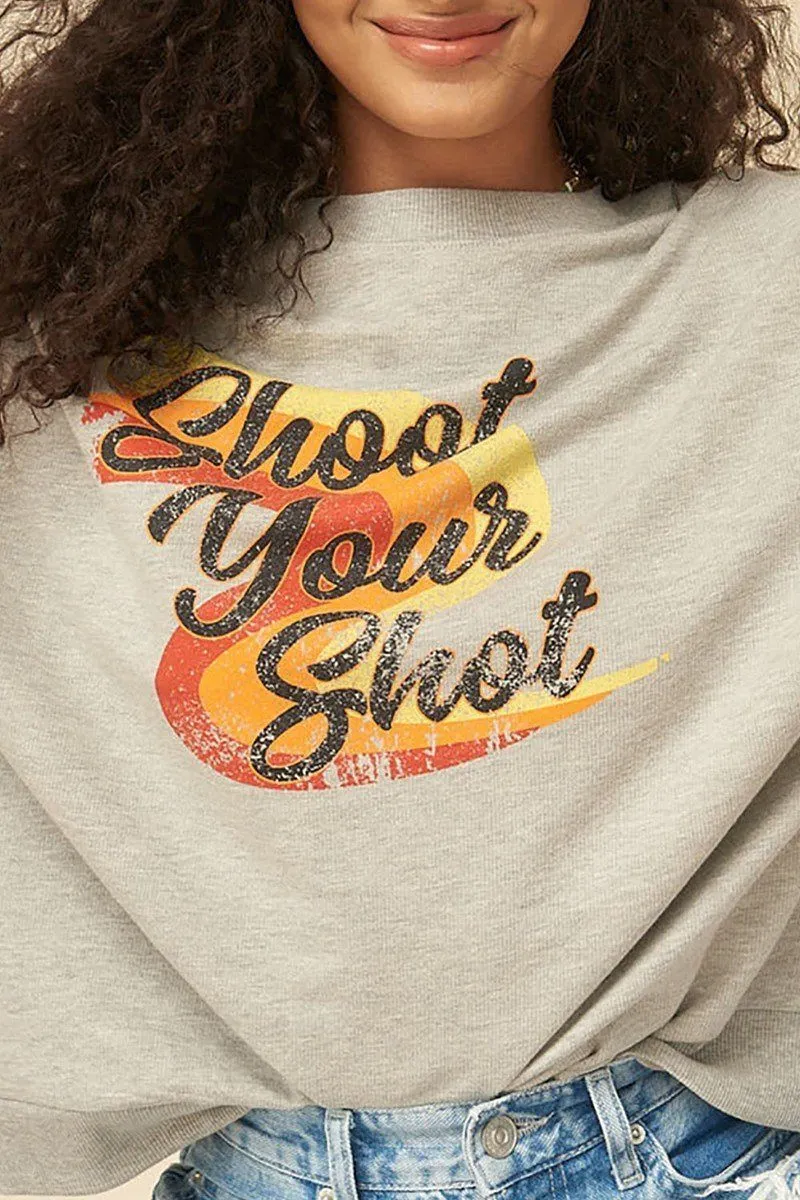 French Terry Knit Graphic Sweatshirt