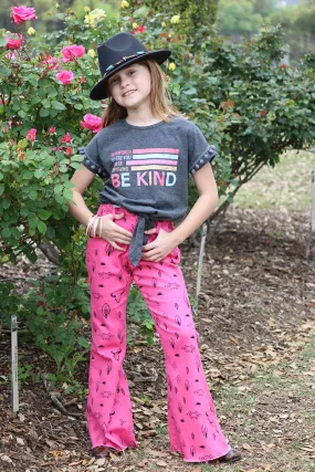 FUSCHIA PRINTED DENIM PANTS. PNG15113004-AMY
