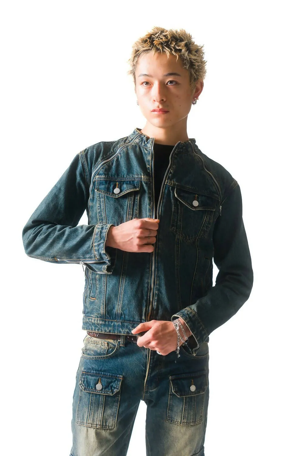 Heavyweight Denim Moto Jacket